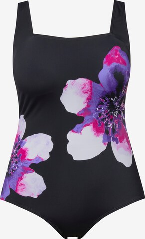 Ulla Popken Swimsuit in Black: front