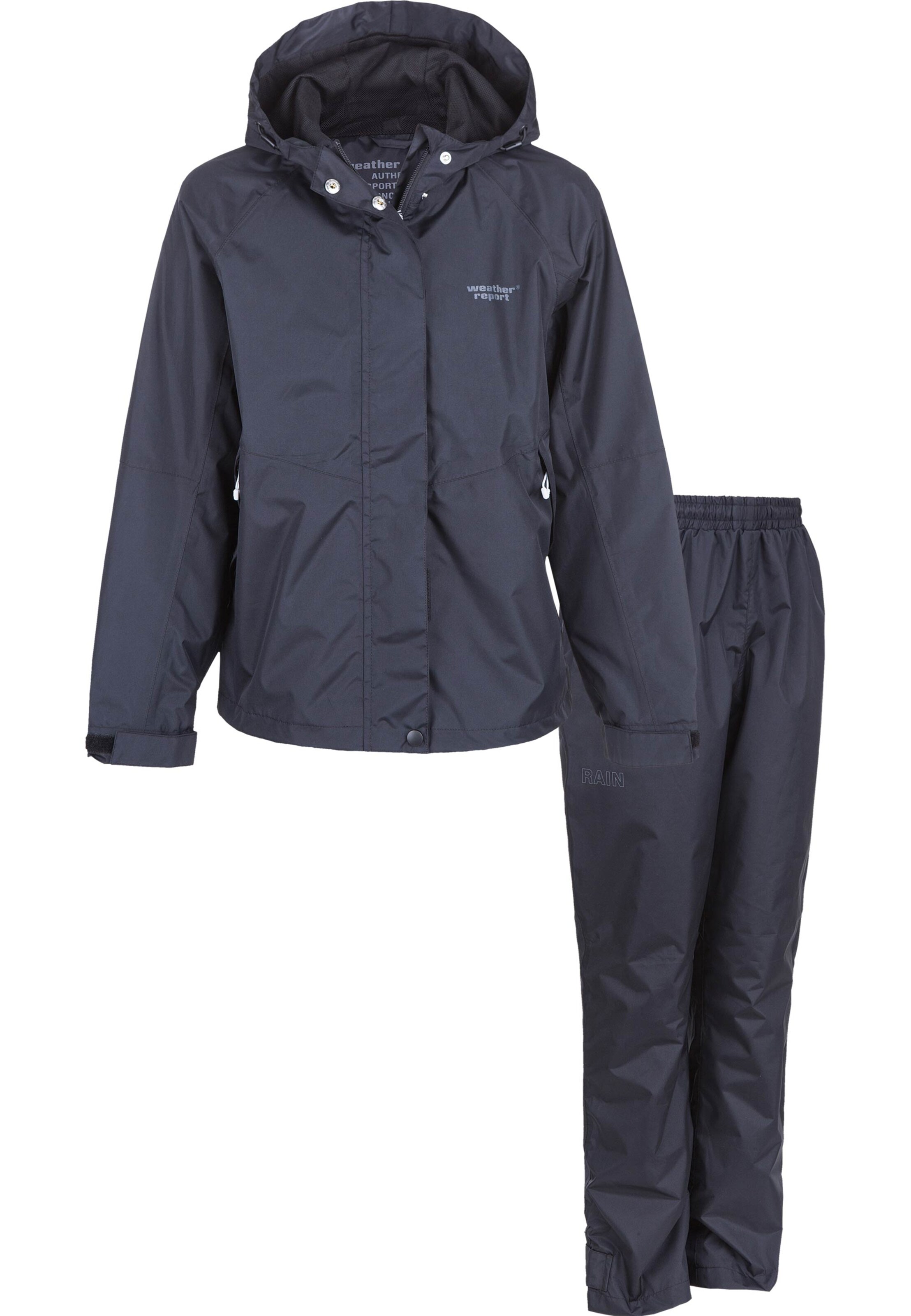 Weather Report Funktionsanzug 'Carlene' in Schwarz: Vorderseite