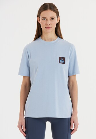 SOS T-Shirt 'Big Wood' in Blau: predná strana