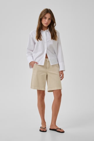 My Essential Wardrobe Loosefit Bukser med fals i beige