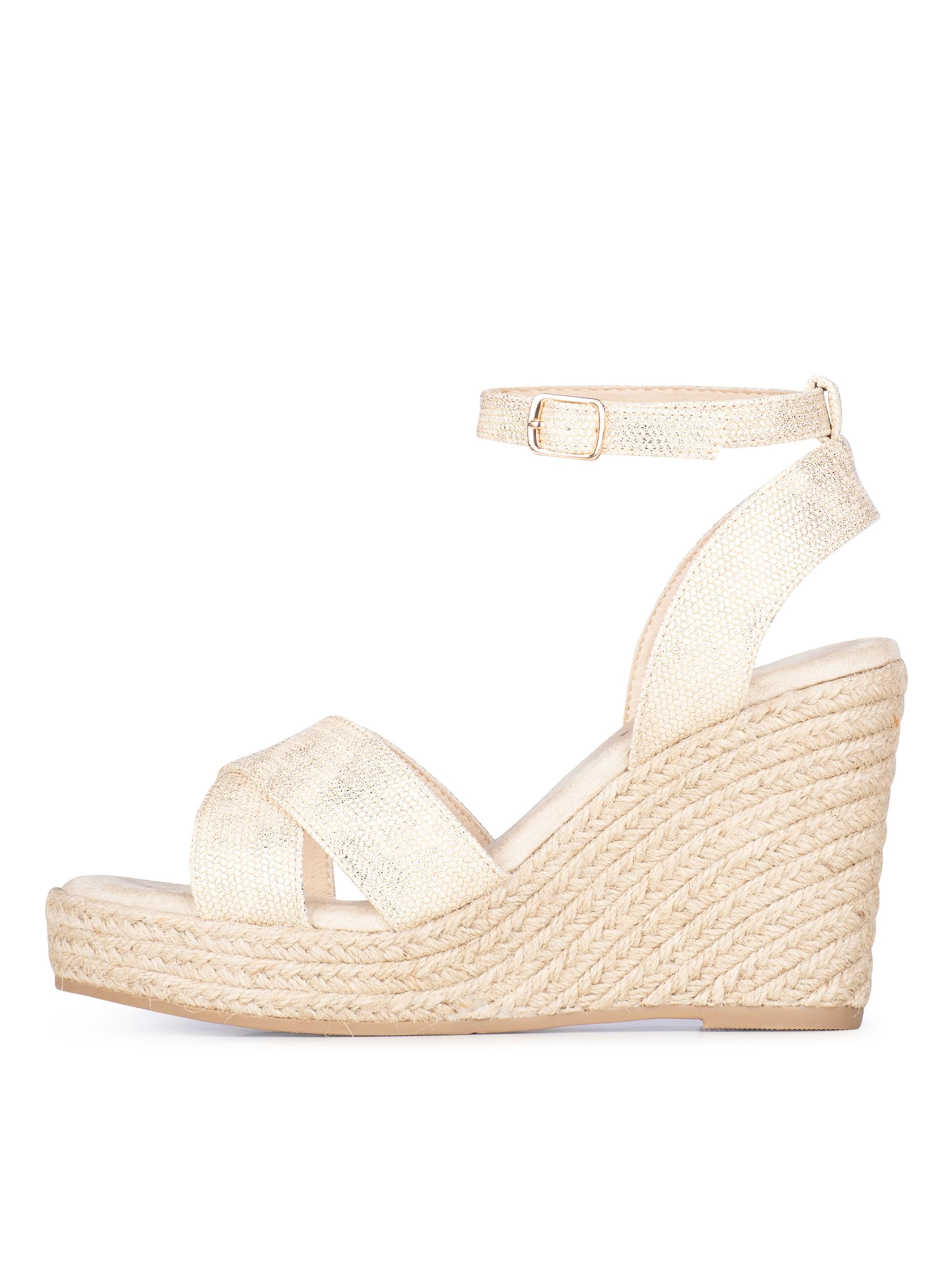 Sandales à lanières 'Nola' POSH by Poelman en or : devant