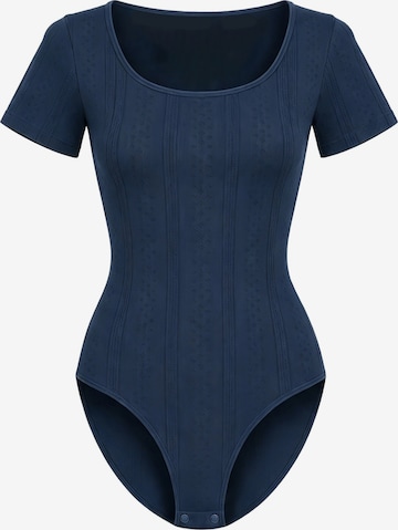 cfabBodi za oblikovanje 'T-Shirt Bodysuit Sculpting Shapewear with Briefs' - plava boja: prednji dio