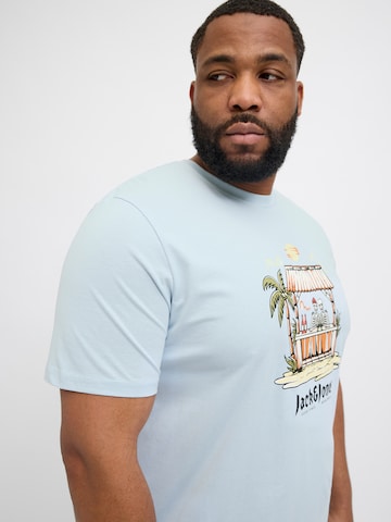 Jack & Jones Plus Μπλουζάκι 'JORSKULL COAST' σε μπλε