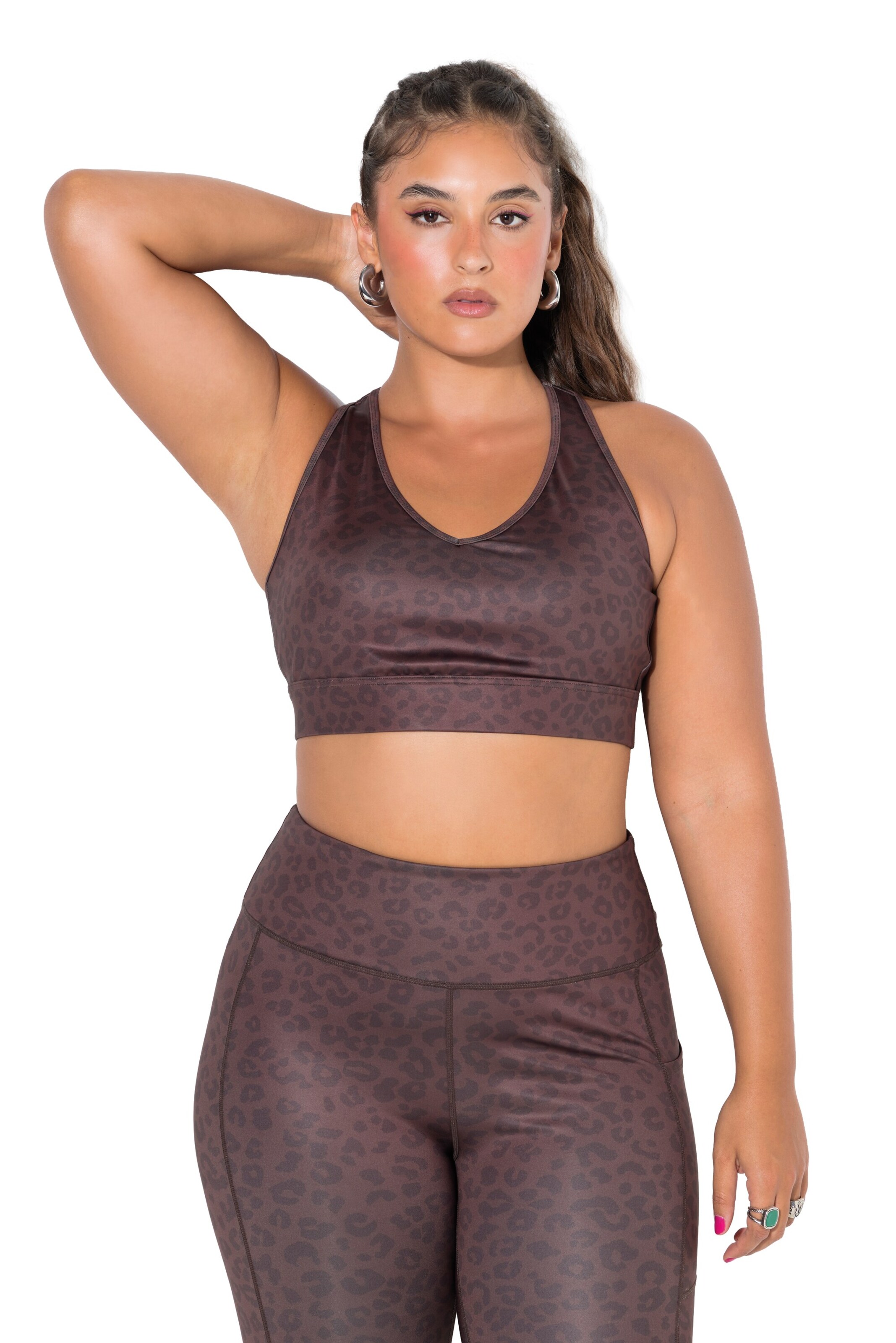 Studio Untold Bustier Sport bh in Bruin: voorkant