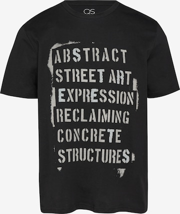 T-Shirt QS en noir : devant