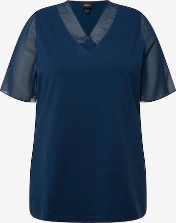 Ulla Popken Blouse in Blauw: voorkant