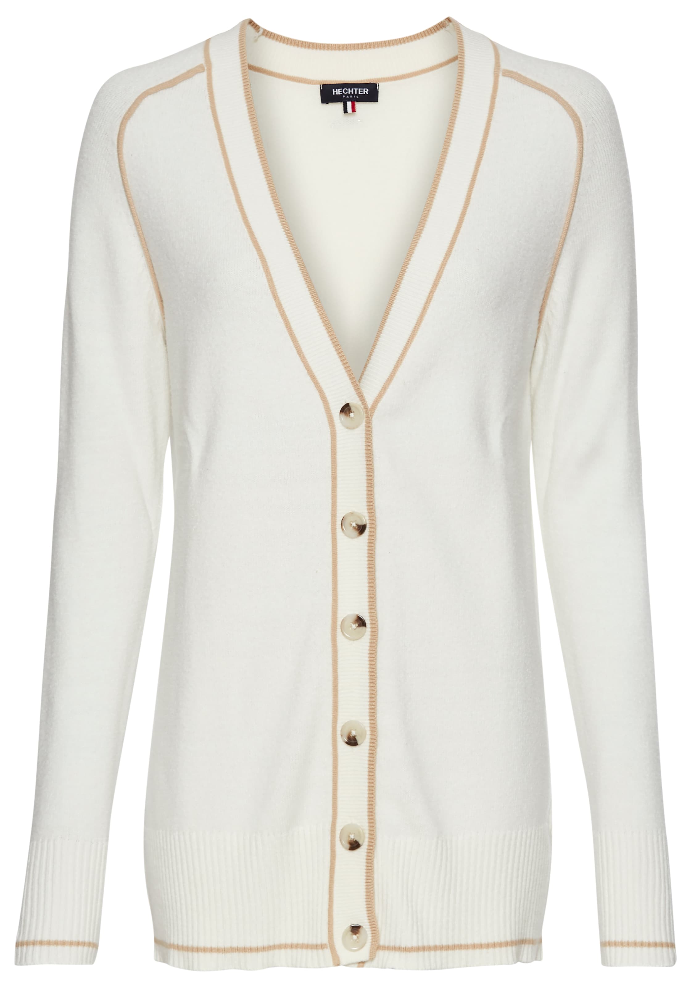 HECHTER PARIS Strickjacke in Beige: Vorderseite