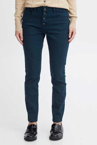 Slimfit Pantaloni chino di PULZ Jeans in blu: frontale