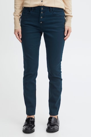 PULZ Jeans Slim fit Chino Pants in Blue: front