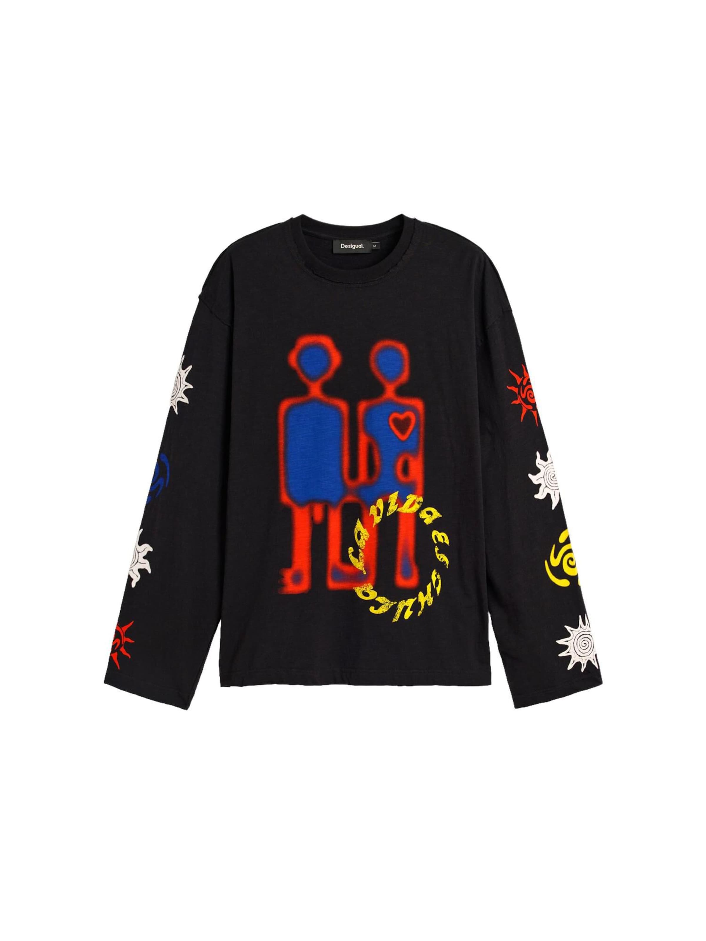 T-Shirt Desigual en noir : devant
