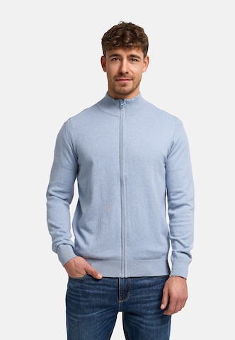 INDICODE JEANS Knit cardigan in Blue: front