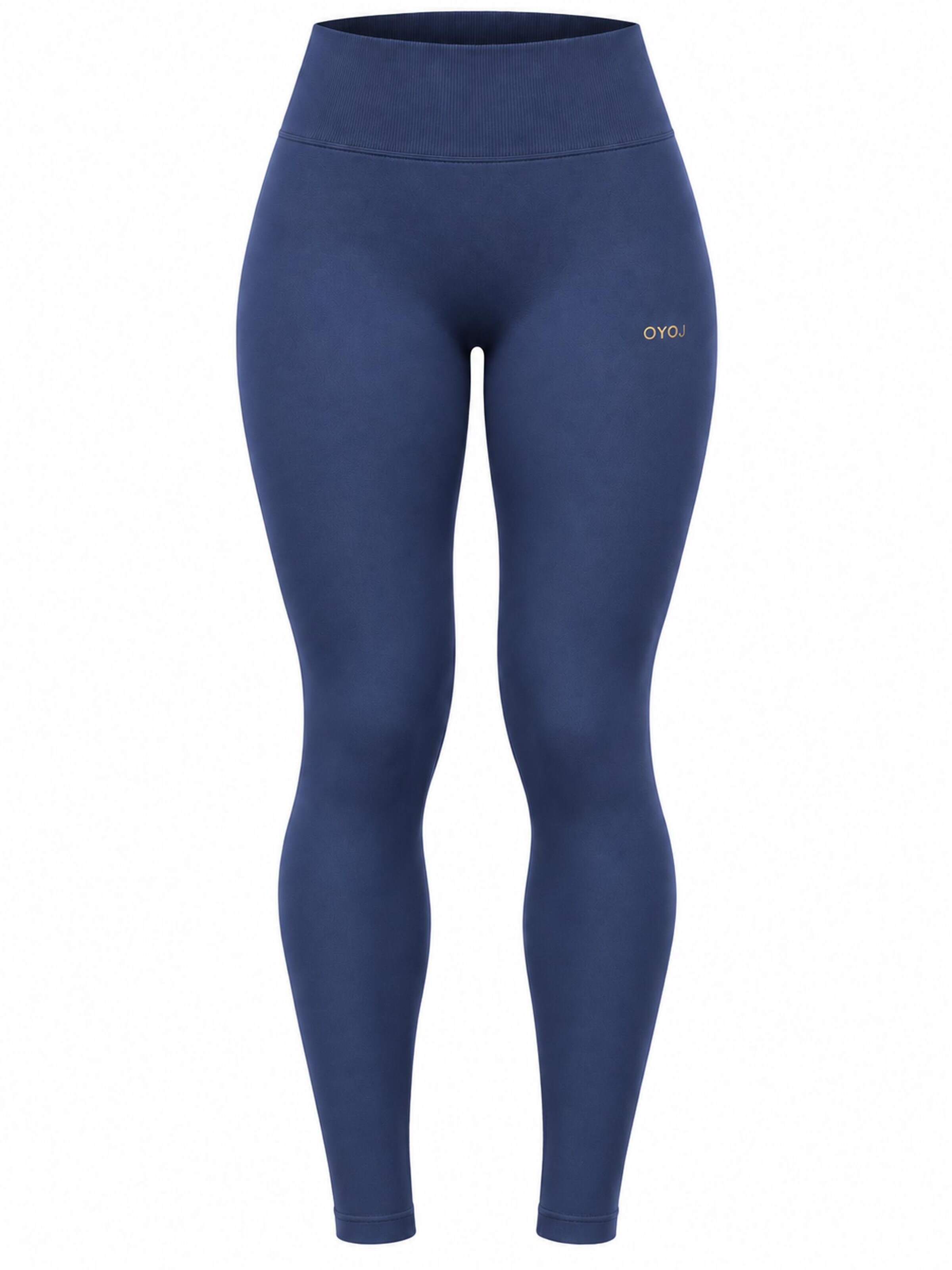 OYOJ Skinny Leggings 'Nova Active Scrunch Tights - Navy' i blå: framsida