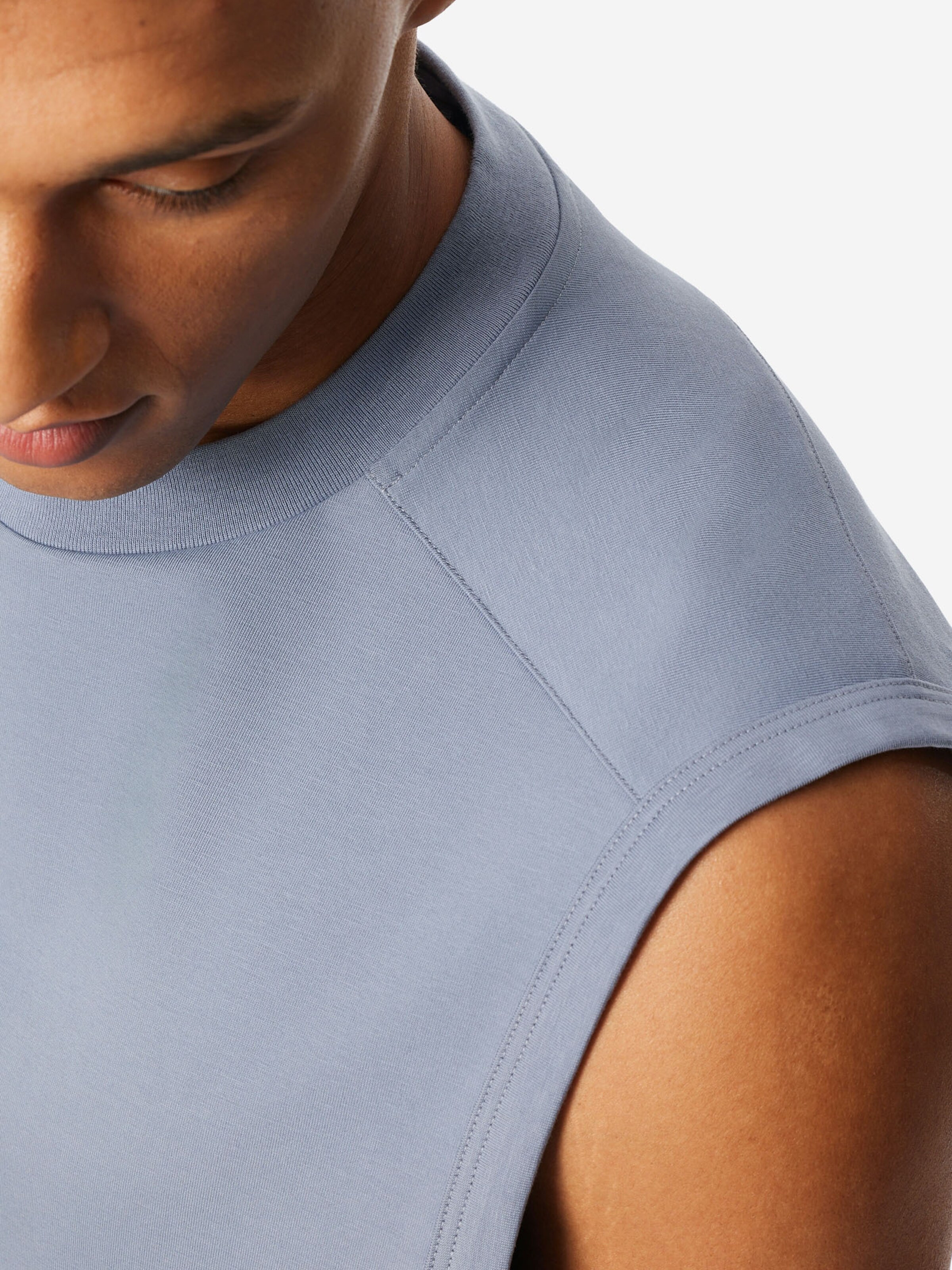 Pyjama long ' Modern ' SCHIESSER en bleu