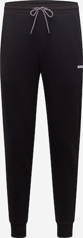 BOSS Green Slim fit Pants 'Hadiko' in Black: front