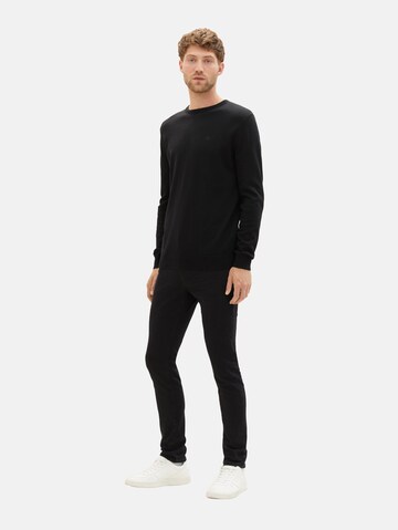 TOM TAILOR Slimfit Jeans 'Troy' in Schwarz