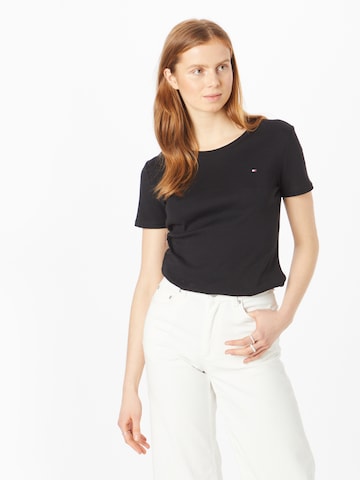 TOMMY HILFIGER - Camiseta en negro: frente