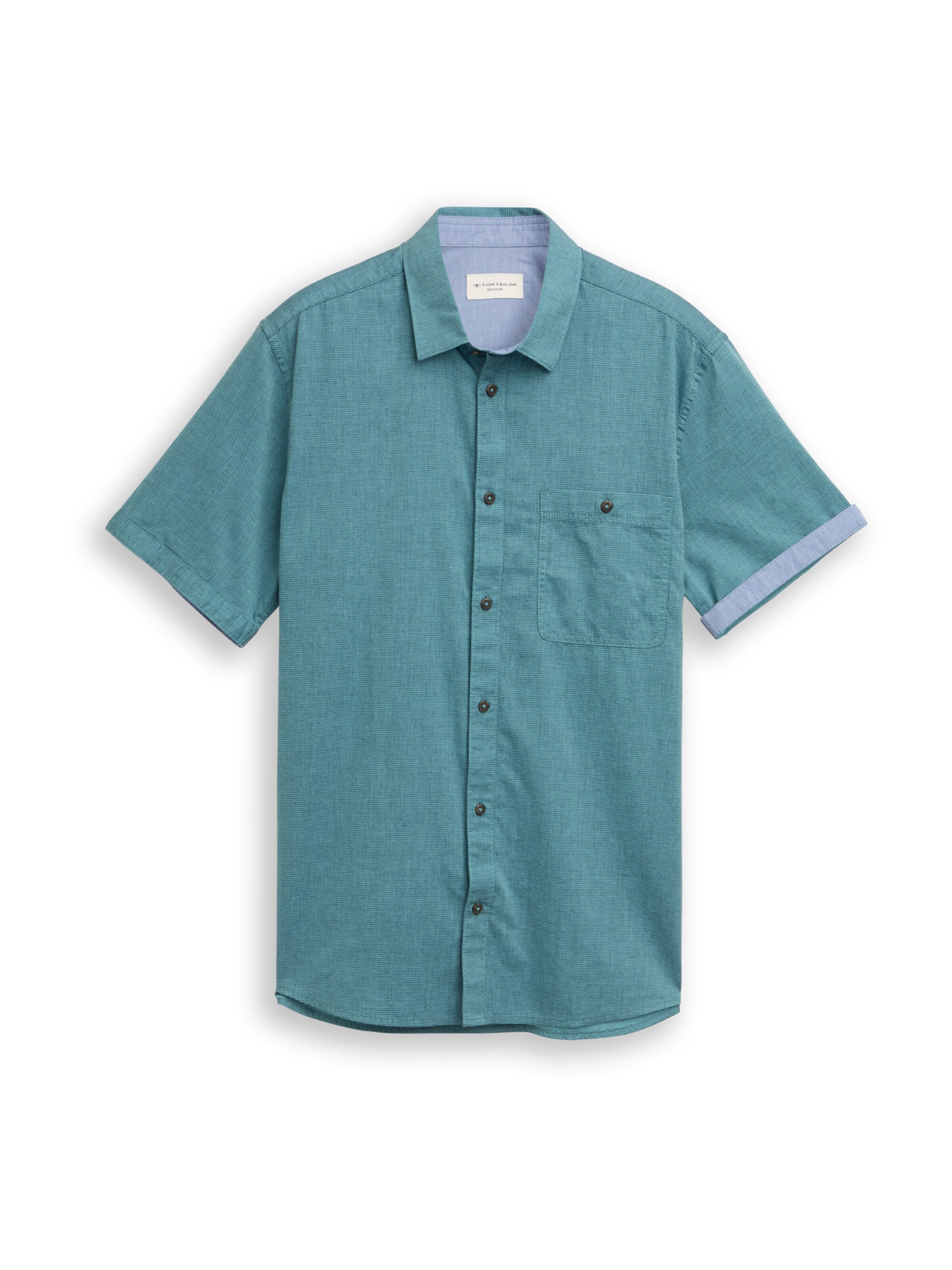 TOM TAILOR Button Up Shirt in Blue: front
