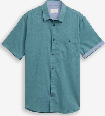 TOM TAILOR Button Up Shirt in Blue: front