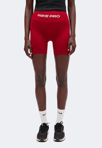 NIKE Skinny Sportnadrágok 'Nike Pro' - piros: elől