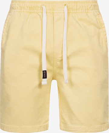 Regular Pantalon 'Kendari' INDICODE JEANS en jaune : devant