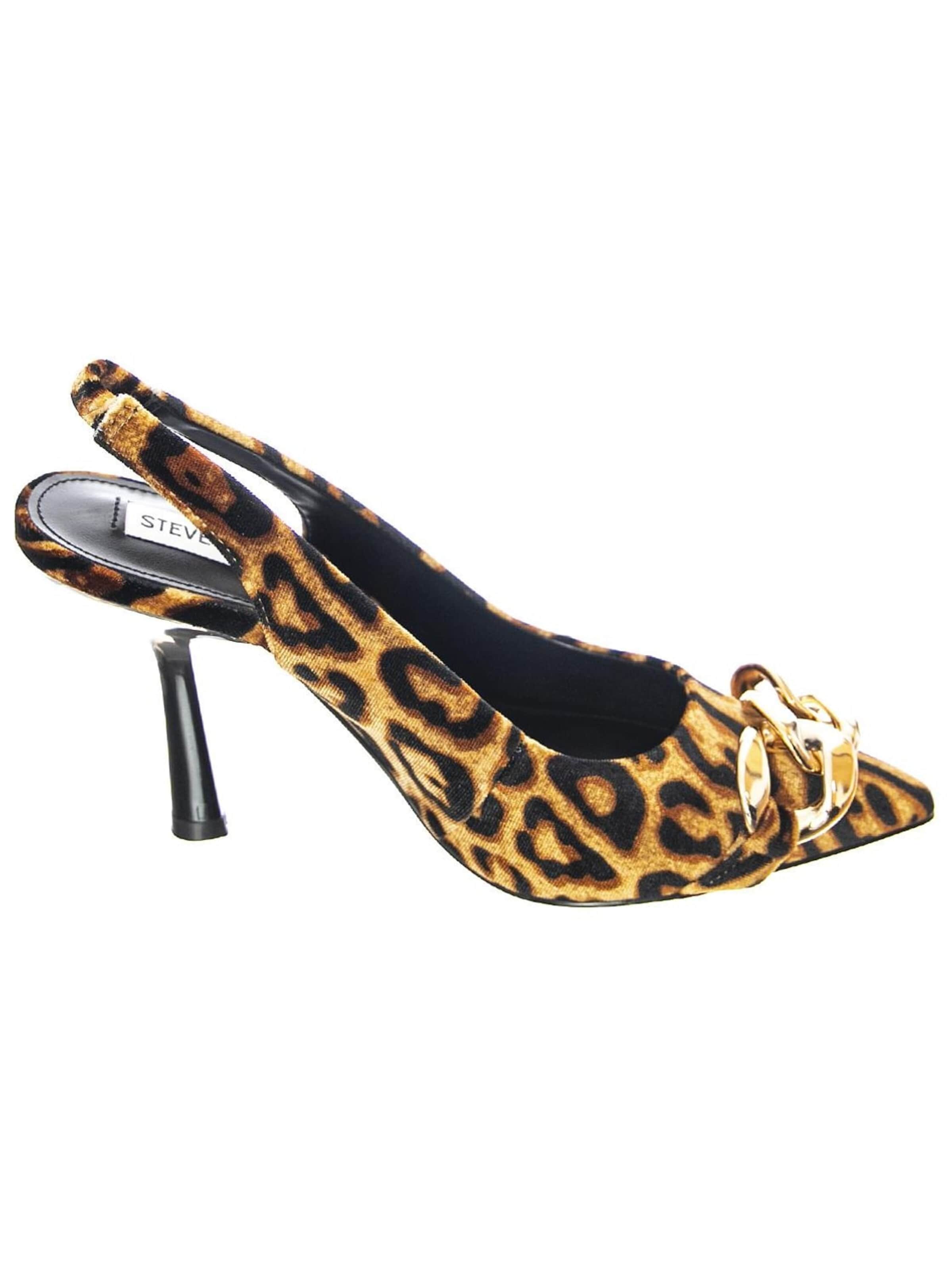 Escarpins à bride arrière 'Womens Jazzily Leopard Velvet Sandals' STEVE MADDEN en mélange de couleurs