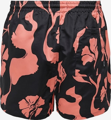 Only & Sons Badeshorts in Schwarz