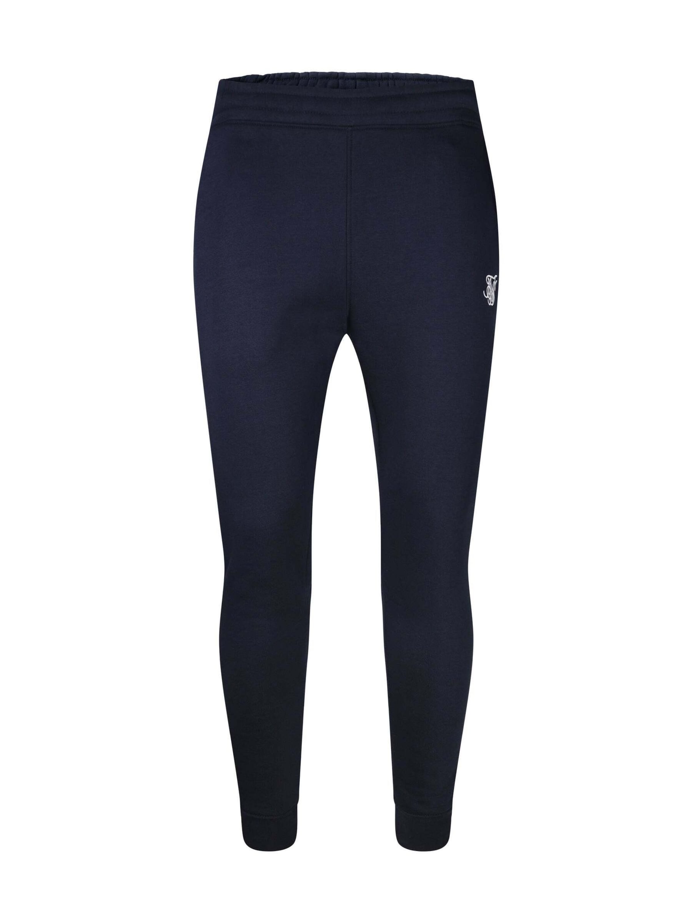 Coupe slim Pantalon de sport 'Essentials' SikSilk en bleu : devant