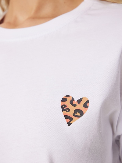 Happiness İstanbul T-shirt i orange / svart / vit, Produktvy