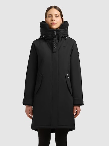 khujo Winterjacke 'Semie4' in Schwarz: Vorderseite