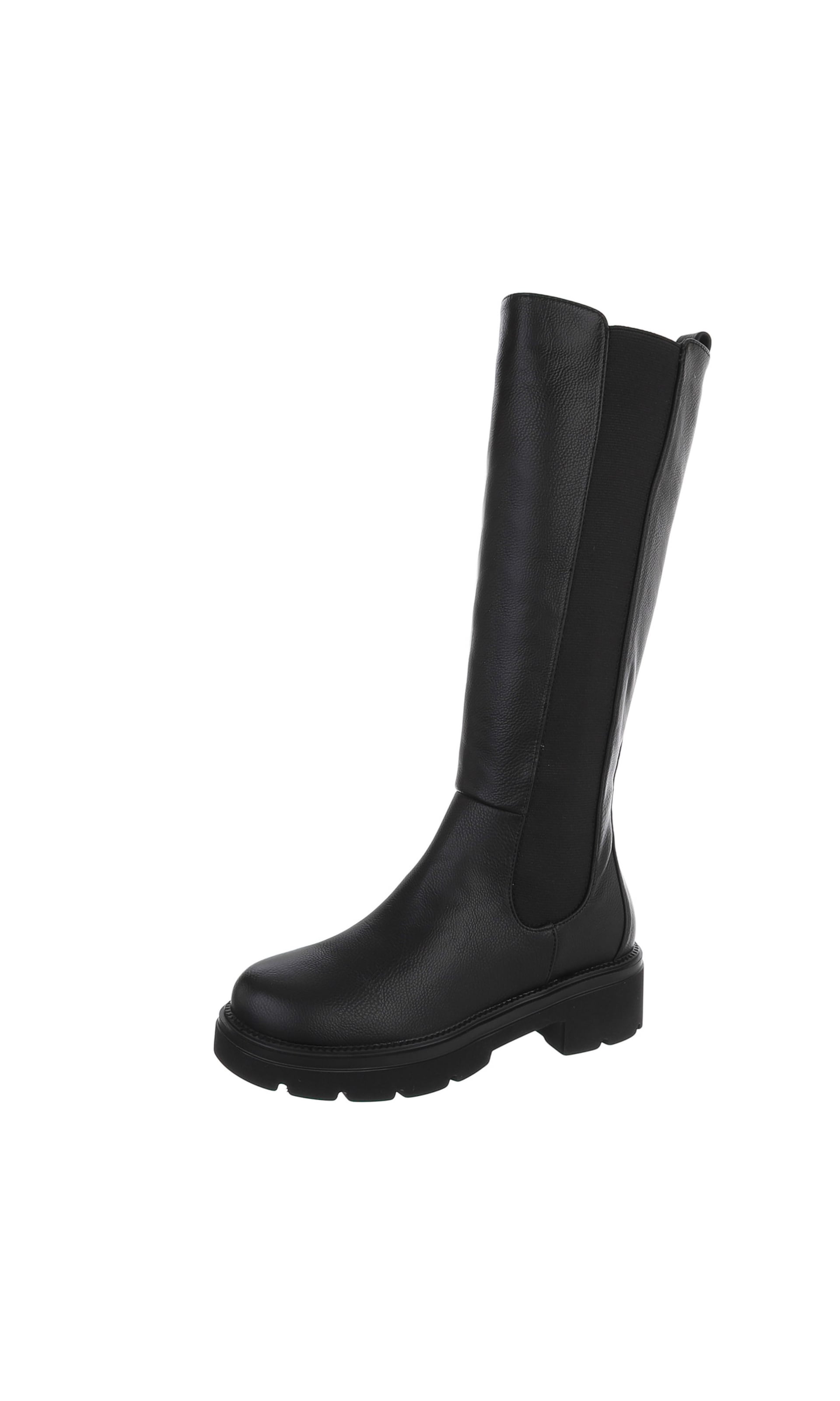Ital-Design Stiefel in Schwarz: Vorderseite