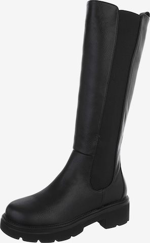 Ital-Design Stiefel in Schwarz: Vorderseite