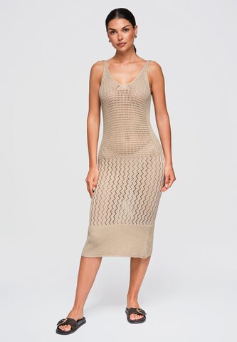 Ombre Avondjurk in Beige: voorkant