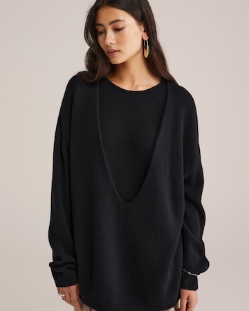 Pull-over WE Fashion en noir : devant
