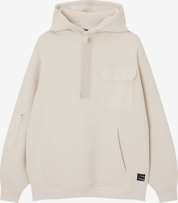 Pull&Bear Sweatshirt in Beige: front