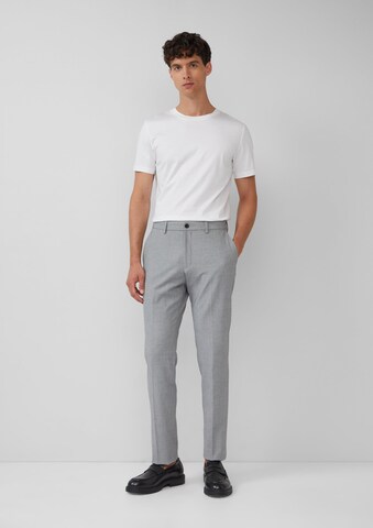 Coupe slim Pantalon à plis s.Oliver BLACK LABEL en gris