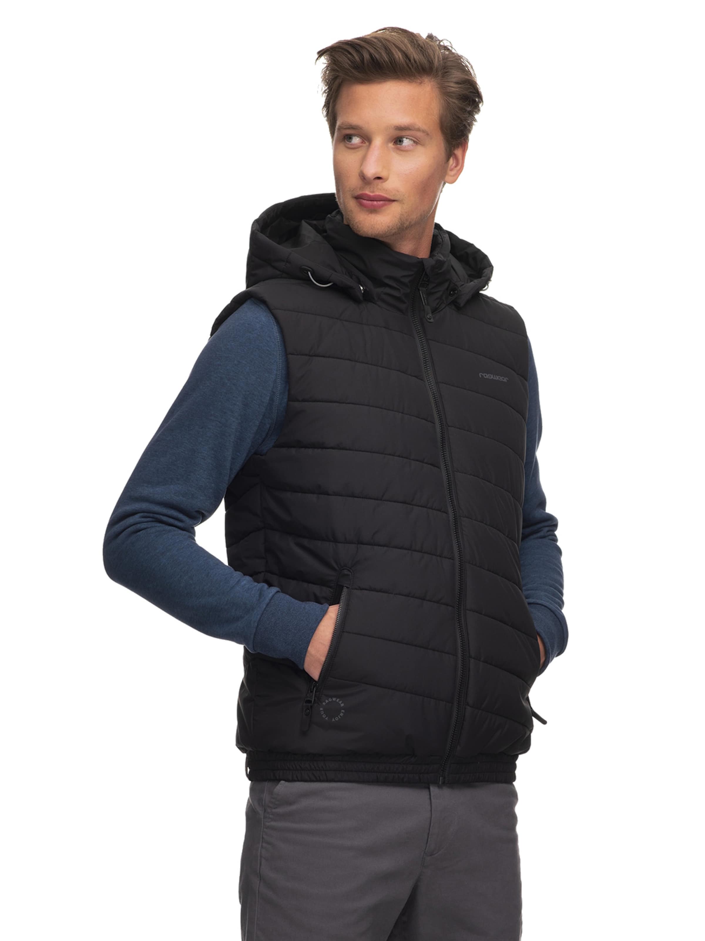 Gilet 'Gennemy' Ragwear en noir : devant
