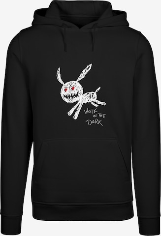 Mister Tee Collegepaita 'Walk In The Dark' värissä musta: etupuoli