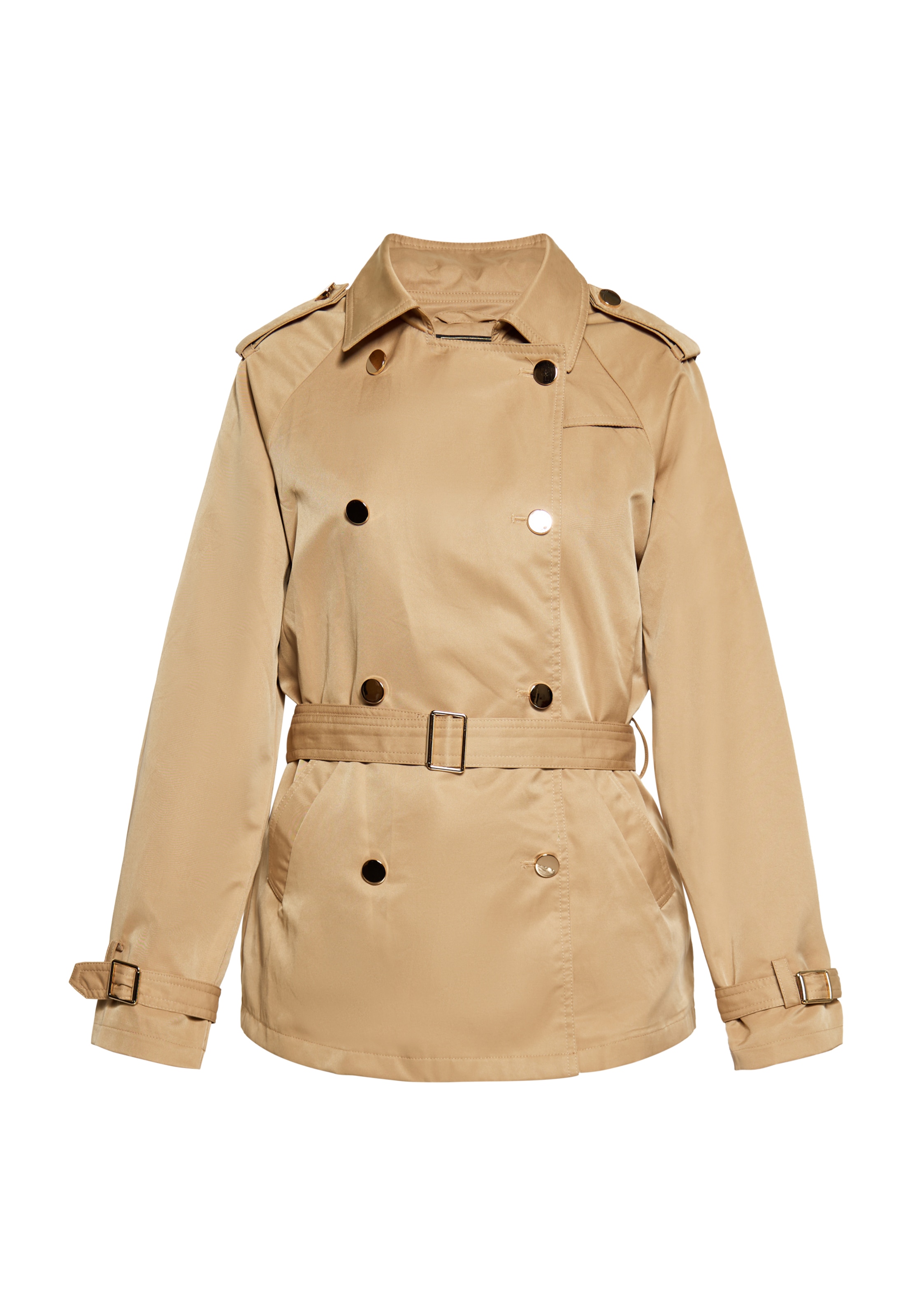 faina Prehoden plašč | bež barva: sprednja stran