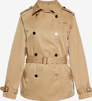 faina Between-Seasons Coat in Beige: front