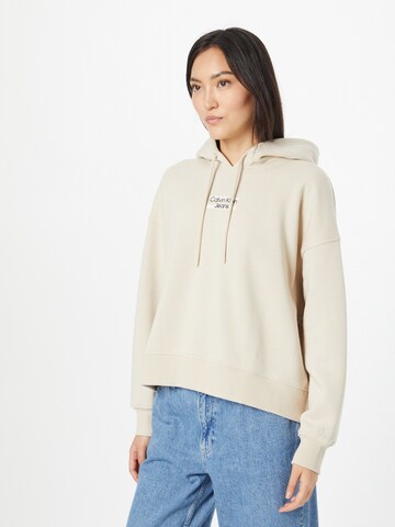 Calvin Klein Jeans Sweatshirt in Beige: Vorderseite