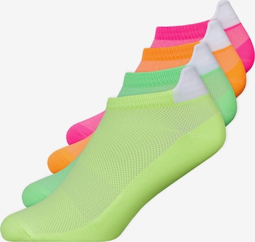 Calzino invisibile di SNOCKS in verde: frontale