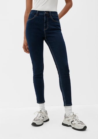 QS Skinny Jeans i blå: framsida