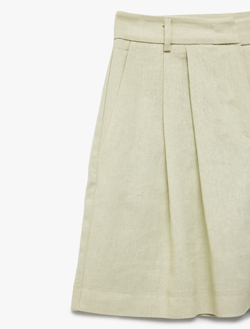 Koton Wide leg Pleat-Front Pants in Green