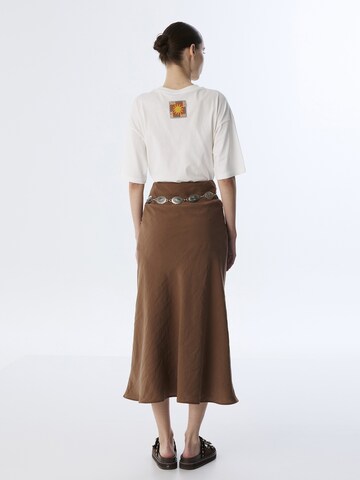 Twist Skirt in Brown