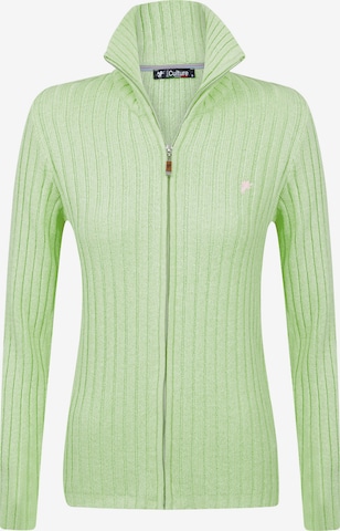 DENIM CULTURE Knit cardigan in Green: front