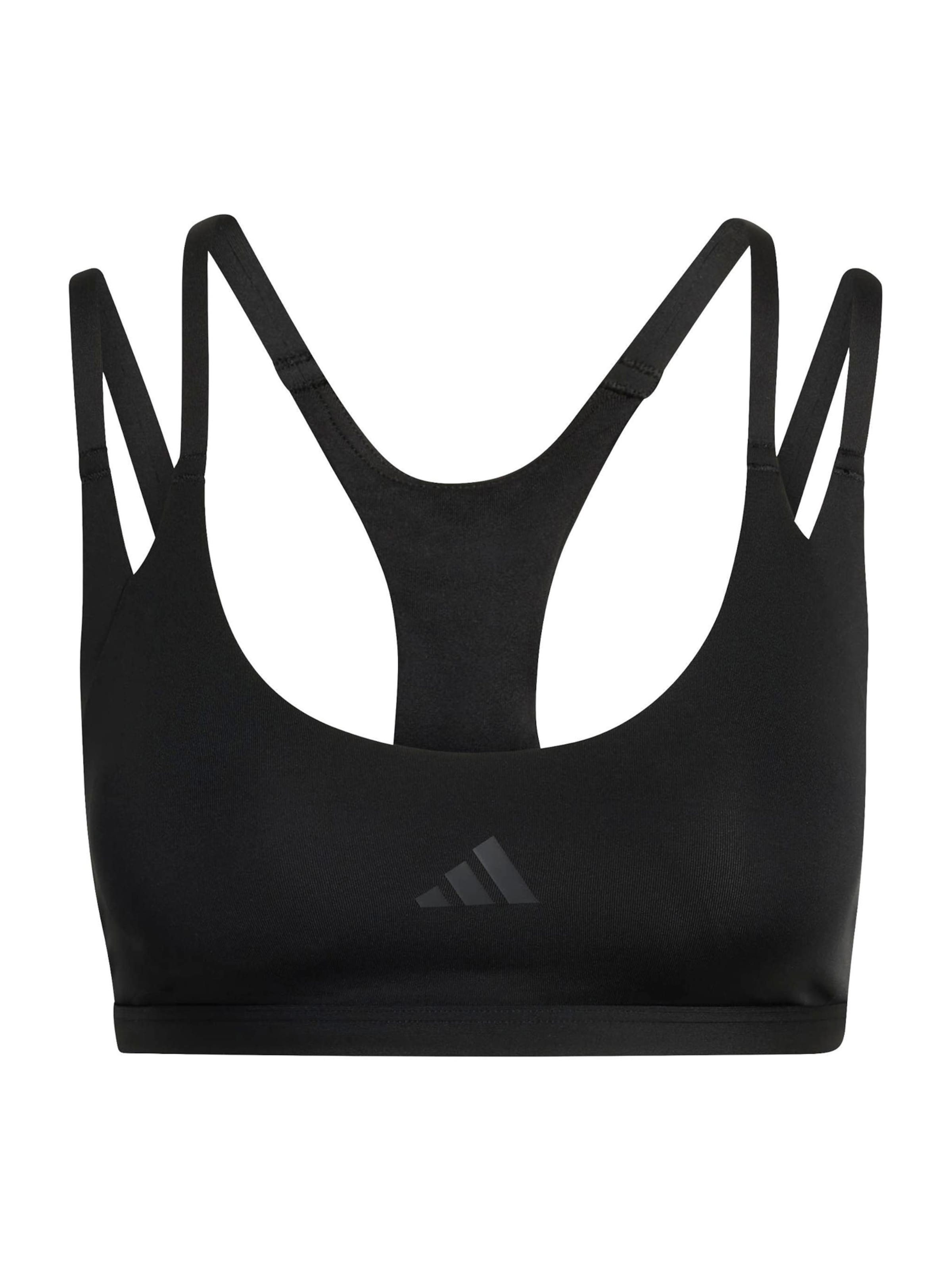 Bustier Soutien-gorge de sport 'OPT STRP LS BRA' ADIDAS PERFORMANCE en noir : devant