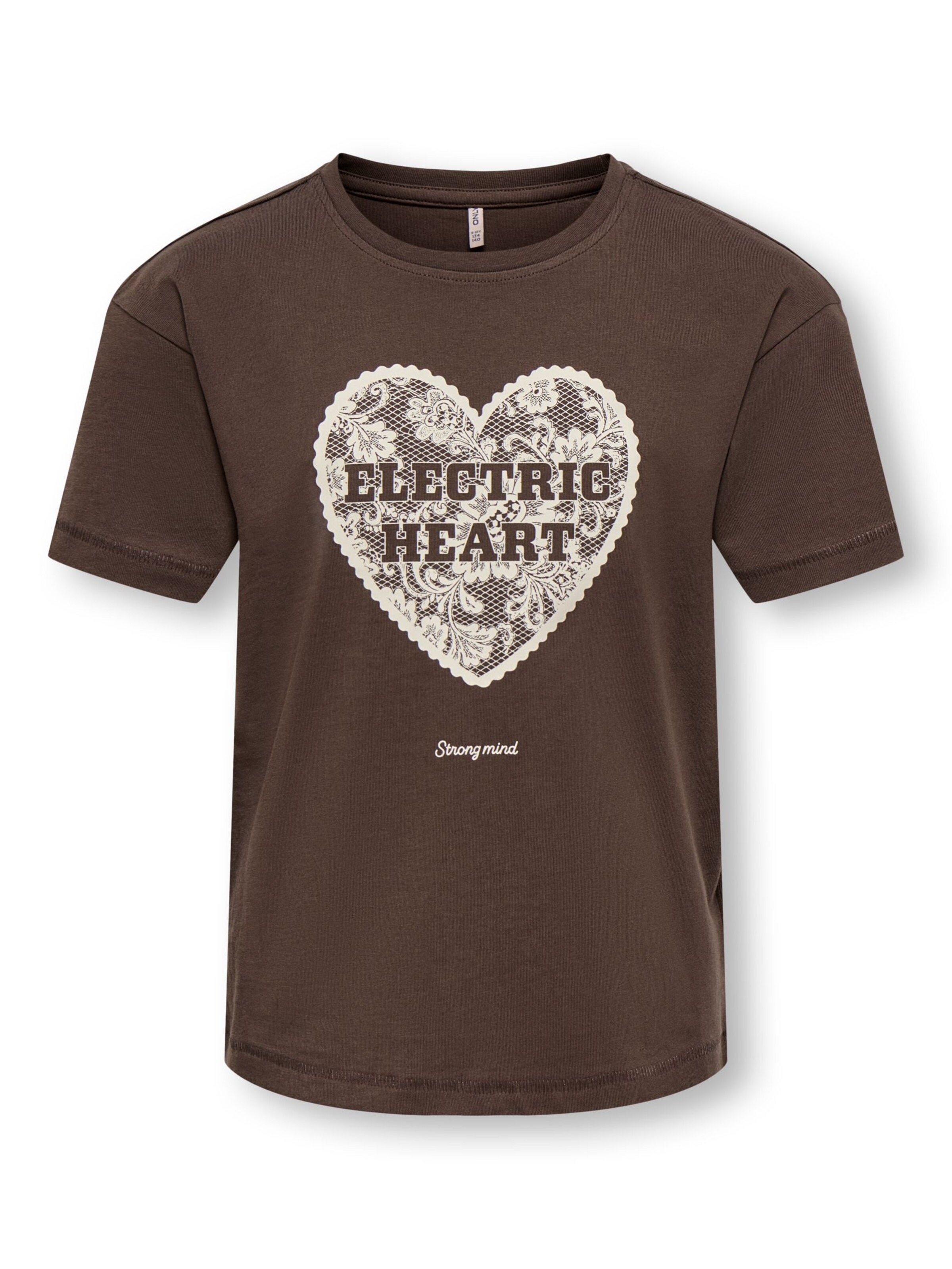 ONLY GIRLS Shirt 'KOGELLEN' in Bruin: voorkant