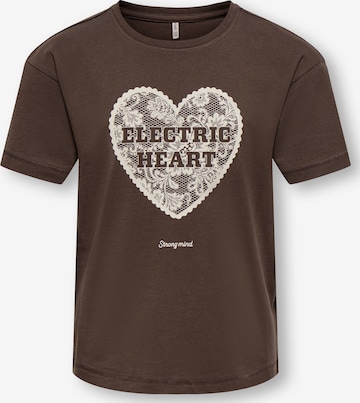 ONLY GIRLS Shirt 'KOGELLEN' in Bruin: voorkant