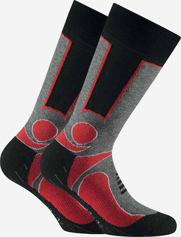 Chaussettes Rohner Socks en rouge : devant