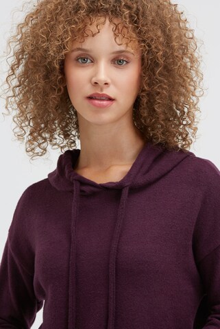 Soccx Hoodie aus Flauschstrick in Rot